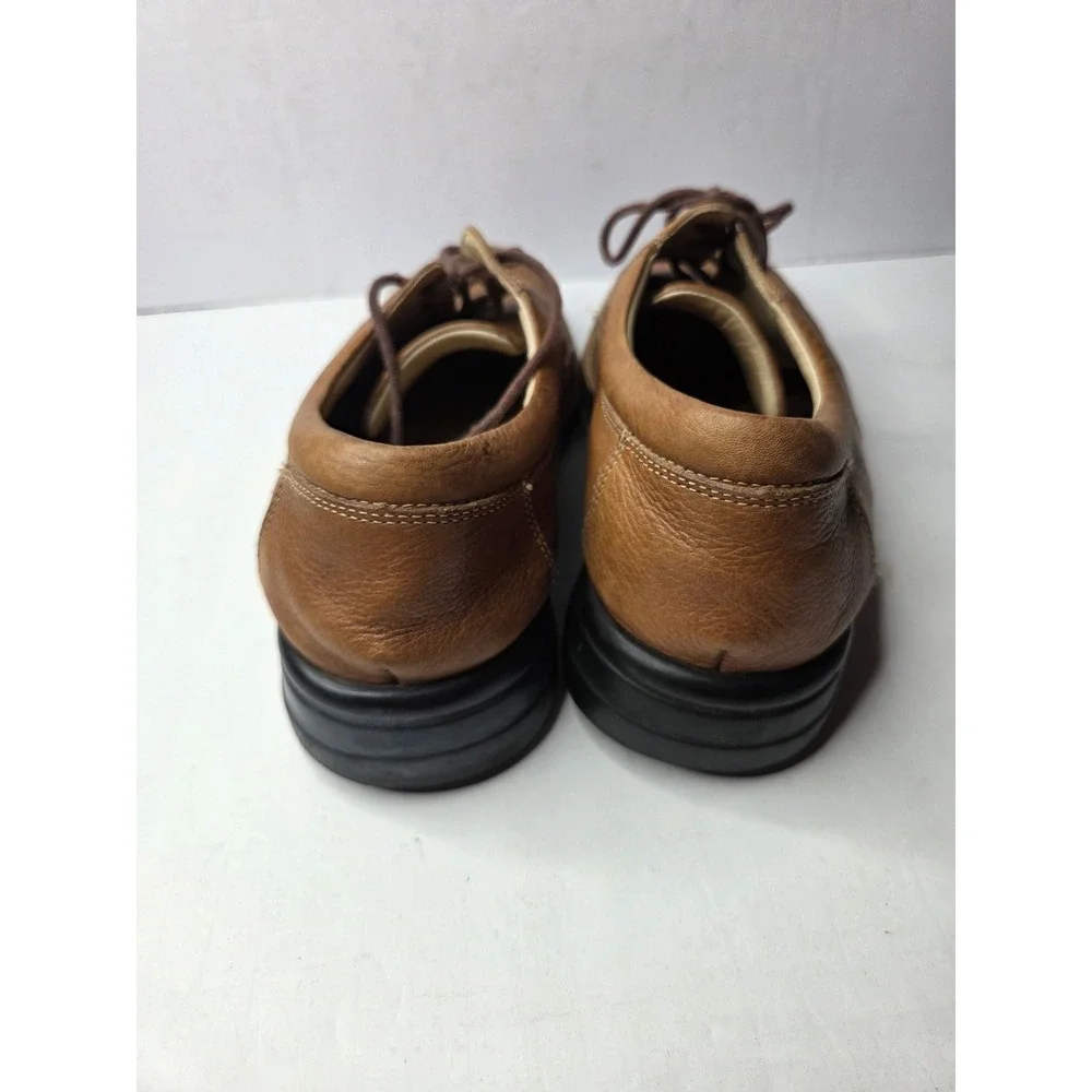 Johnston & Murphy Mens Tan Pebbled Leather Derby Dress Shoes 10.5 M‎ 20-7258
